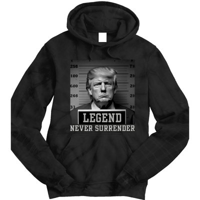 Trump never surrender 2024 Mugshot Tie Dye Hoodie