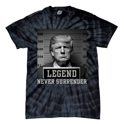 Trump never surrender 2024 Mugshot Tie-Dye T-Shirt