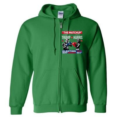 The Matchup The Don And Comrade Harris Pro Trump 2024 Full Zip Hoodie