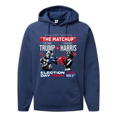 The Matchup The Don And Comrade Harris Pro Trump 2024 Performance Fleece Hoodie