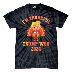 Trump Make Thanksgiving Great Again IM Thankful Trump Won Tie-Dye T-Shirt