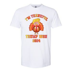 Trump Make Thanksgiving Great Again IM Thankful Trump Won Softstyle CVC T-Shirt