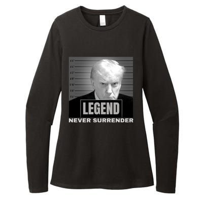 Trump never surrender 2024 Mugshot Womens CVC Long Sleeve Shirt