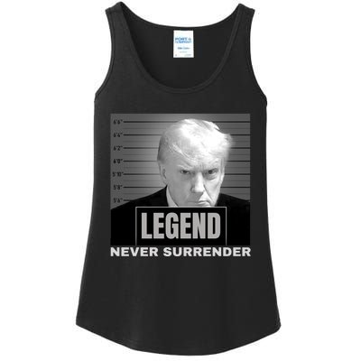 Trump never surrender 2024 Mugshot Ladies Essential Tank