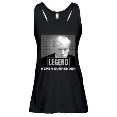 Trump never surrender 2024 Mugshot Ladies Essential Flowy Tank