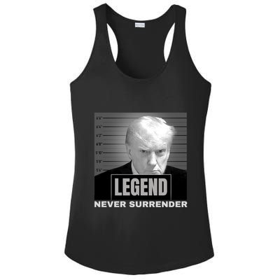 Trump never surrender 2024 Mugshot Ladies PosiCharge Competitor Racerback Tank