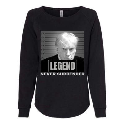 Trump never surrender 2024 Mugshot Womens California Wash Sweatshirt