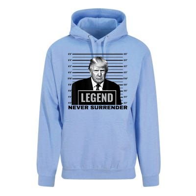 Trump never surrender 2024 Mugshot Unisex Surf Hoodie