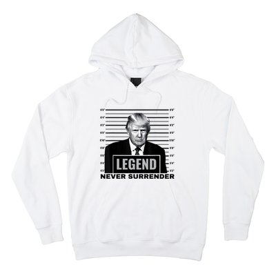 Trump never surrender 2024 Mugshot Hoodie