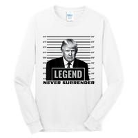 Trump never surrender 2024 Mugshot Tall Long Sleeve T-Shirt