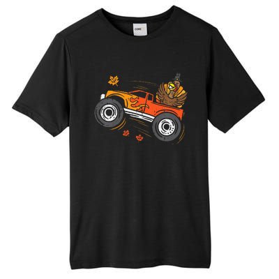 Turkey Monster Truck Funny Thanksgiving Tall Fusion ChromaSoft Performance T-Shirt