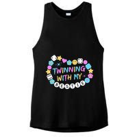 Twin Matching Twins Day Friend Twinning With My Bestie Twin Ladies PosiCharge Tri-Blend Wicking Tank
