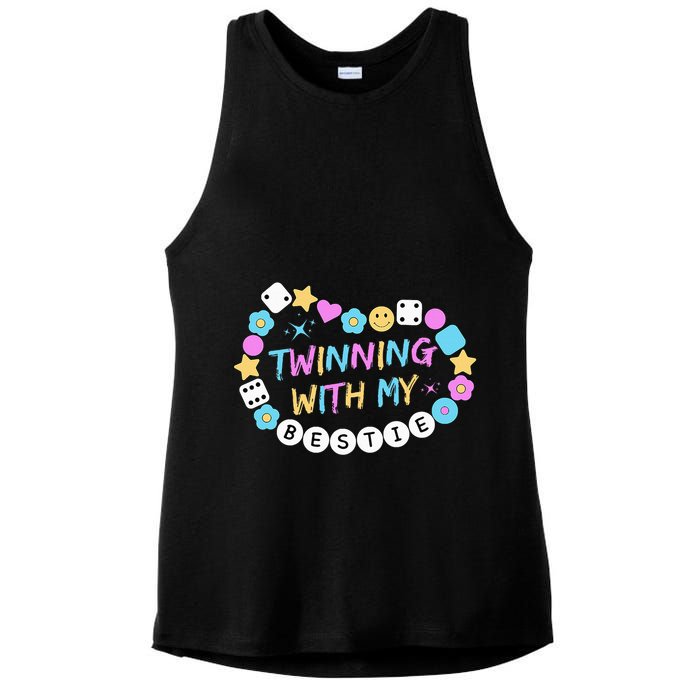 Twin Matching Twins Day Friend Twinning With My Bestie Twin Ladies PosiCharge Tri-Blend Wicking Tank