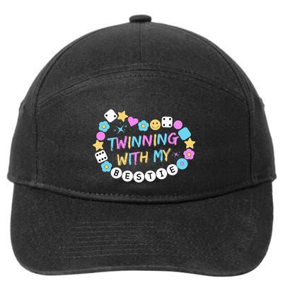 Twin Matching Twins Day Friend Twinning With My Bestie Twin 7-Panel Snapback Hat