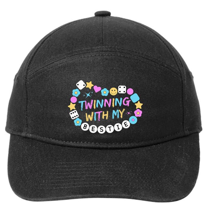 Twin Matching Twins Day Friend Twinning With My Bestie Twin 7-Panel Snapback Hat