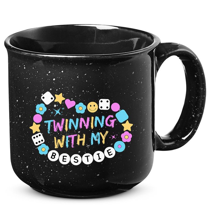 Twin Matching Twins Day Friend Twinning With My Bestie Twin 15oz Campfire Ceramic Mug