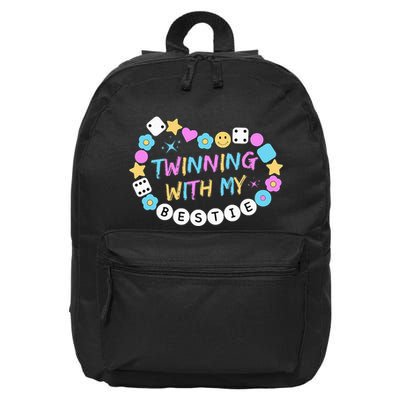 Twin Matching Twins Day Friend Twinning With My Bestie Twin 16 in Basic Backpack