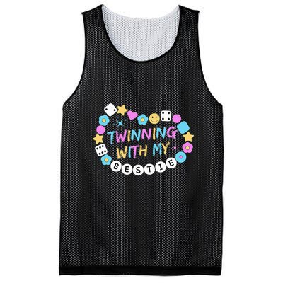 Twin Matching Twins Day Friend Twinning With My Bestie Twin Mesh Reversible Basketball Jersey Tank