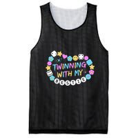 Twin Matching Twins Day Friend Twinning With My Bestie Twin Mesh Reversible Basketball Jersey Tank