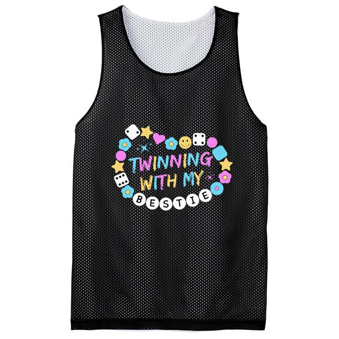 Twin Matching Twins Day Friend Twinning With My Bestie Twin Mesh Reversible Basketball Jersey Tank