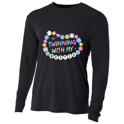 Twin Matching Twins Day Friend Twinning With My Bestie Twin Cooling Performance Long Sleeve Crew