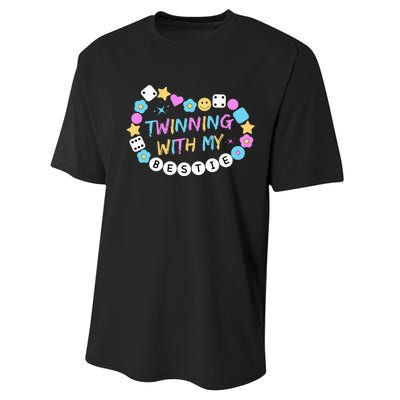 Twin Matching Twins Day Friend Twinning With My Bestie Twin Performance Sprint T-Shirt