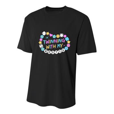 Twin Matching Twins Day Friend Twinning With My Bestie Twin Youth Performance Sprint T-Shirt