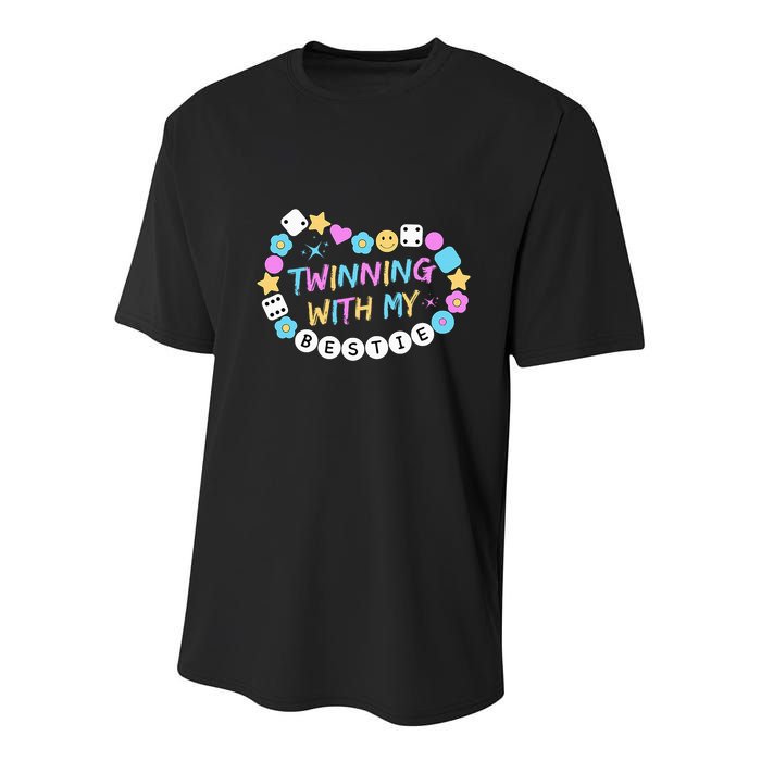 Twin Matching Twins Day Friend Twinning With My Bestie Twin Youth Performance Sprint T-Shirt