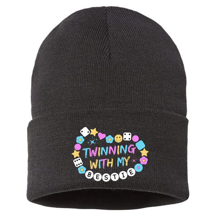 Twin Matching Twins Day Friend Twinning With My Bestie Twin Sustainable Knit Beanie