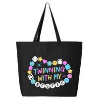 Twin Matching Twins Day Friend Twinning With My Bestie Twin 25L Jumbo Tote