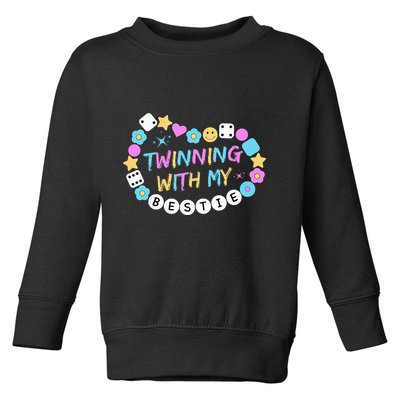 Twin Matching Twins Day Friend Twinning With My Bestie Twin Toddler Sweatshirt