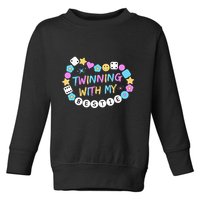Twin Matching Twins Day Friend Twinning With My Bestie Twin Toddler Sweatshirt