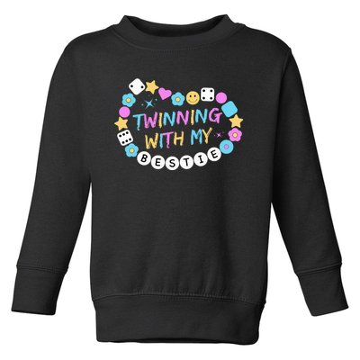 Twin Matching Twins Day Friend Twinning With My Bestie Twin Toddler Sweatshirt