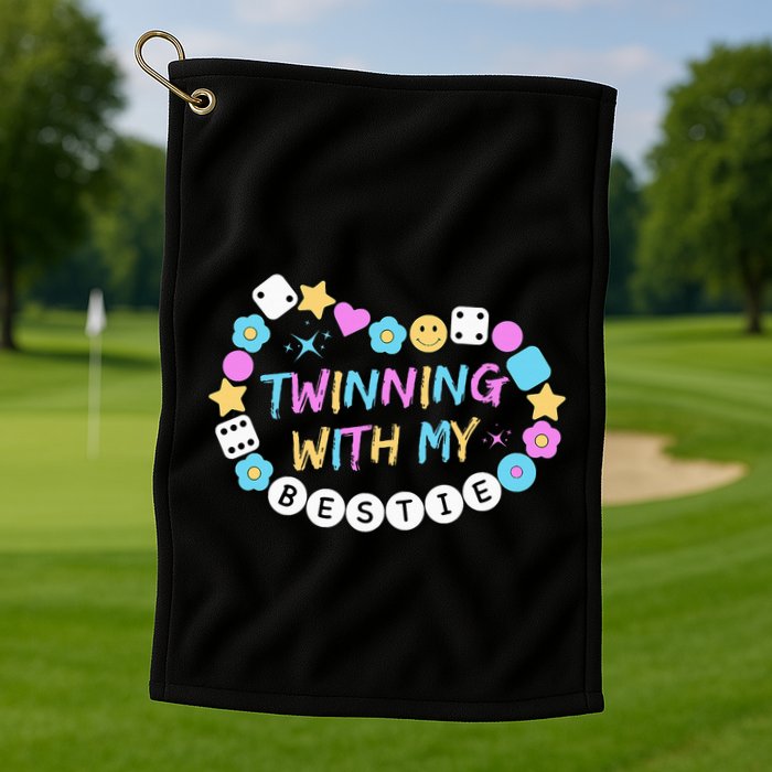 Twin Matching Twins Day Friend Twinning With My Bestie Twin Golf Towel