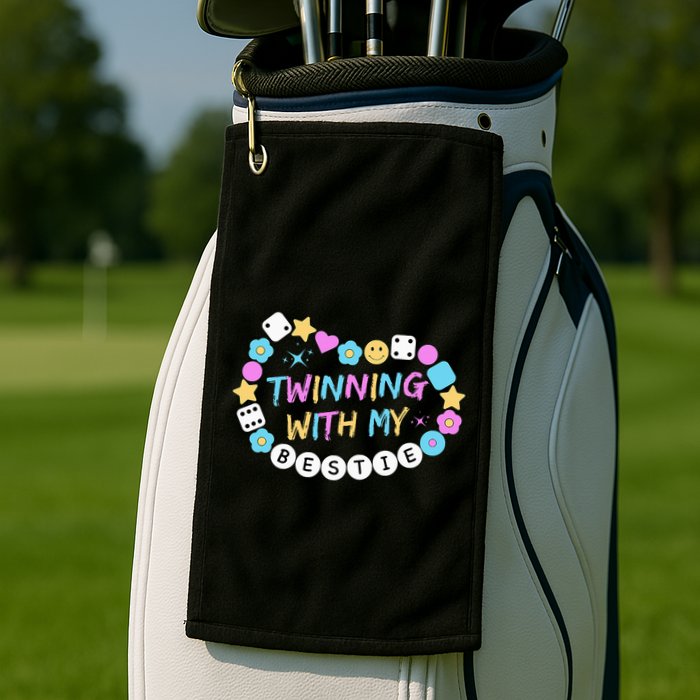 Twin Matching Twins Day Friend Twinning With My Bestie Twin Golf Towel