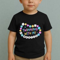Twin Matching Twins Day Friend Twinning With My Bestie Twin Toddler T-Shirt