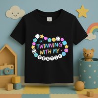 Twin Matching Twins Day Friend Twinning With My Bestie Twin Toddler T-Shirt