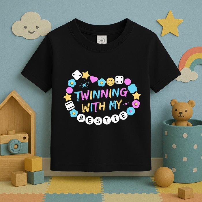 Twin Matching Twins Day Friend Twinning With My Bestie Twin Toddler T-Shirt