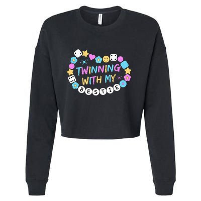 Twin Matching Twins Day Friend Twinning With My Bestie Twin Cropped Pullover Crew
