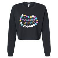 Twin Matching Twins Day Friend Twinning With My Bestie Twin Cropped Pullover Crew