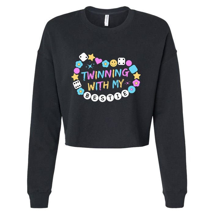 Twin Matching Twins Day Friend Twinning With My Bestie Twin Cropped Pullover Crew