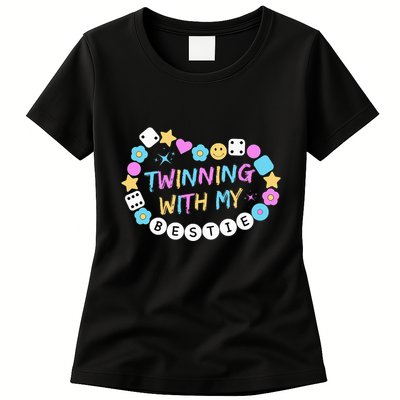 Twin Matching Twins Day Friend Twinning With My Bestie Twin Womens T-Shirt