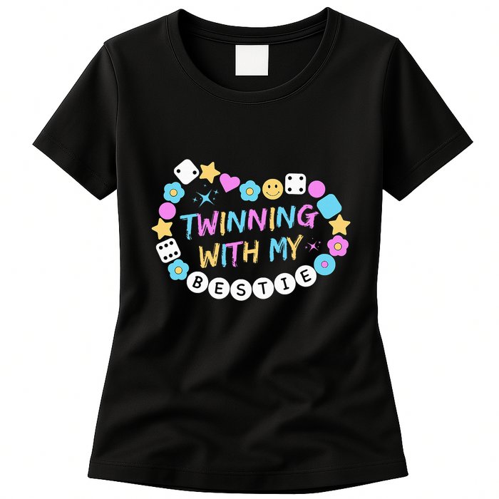 Twin Matching Twins Day Friend Twinning With My Bestie Twin Womens T-Shirt