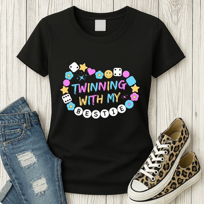 Twin Matching Twins Day Friend Twinning With My Bestie Twin Womens T-Shirt