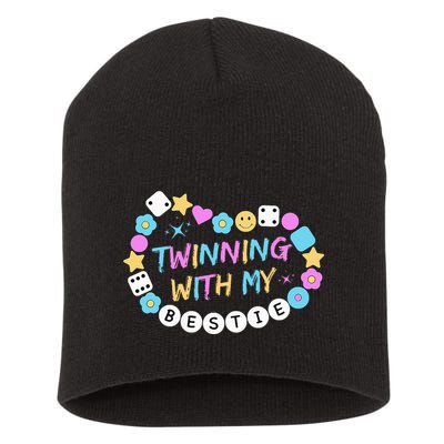 Twin Matching Twins Day Friend Twinning With My Bestie Twin Short Acrylic Beanie