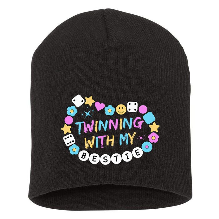Twin Matching Twins Day Friend Twinning With My Bestie Twin Short Acrylic Beanie
