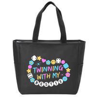 Twin Matching Twins Day Friend Twinning With My Bestie Twin Zip Tote Bag