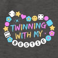 Twin Matching Twins Day Friend Twinning With My Bestie Twin Vector Backpack