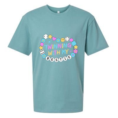 Twin Matching Twins Day Friend Twinning With My Bestie Twin Sueded Cloud Jersey T-Shirt