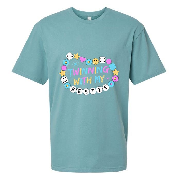 Twin Matching Twins Day Friend Twinning With My Bestie Twin Sueded Cloud Jersey T-Shirt